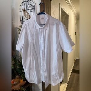 Men's White Casual Button Down Shirt